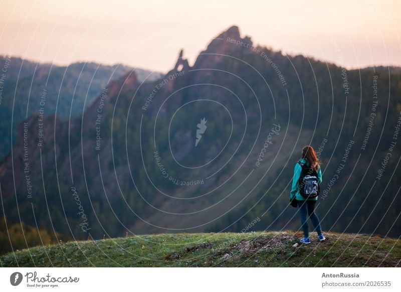 girl looking mountain photographer wuthering heights Human being Feminine Young woman Youth (Young adults) Woman Adults 1 18 - 30 years Environment Nature