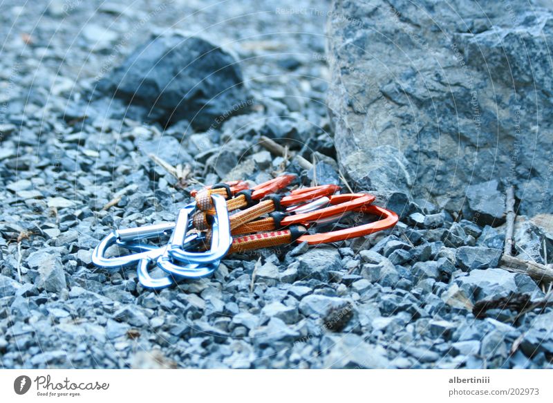 preparation Adventure Nature Alps Stone Metal Responsibility Attentive Power Risk Sports Colour photo Exterior shot Deserted Central perspective Preparation