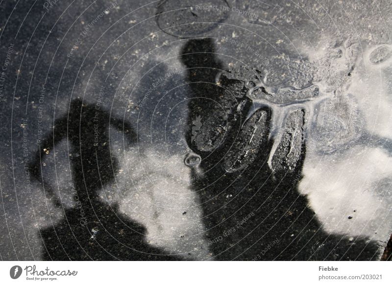 rainy weather Hand Sculpture Water Drops of water Bad weather Storm Rain Tower Building Gray Black Cold handprint Fingers Colour photo Multicoloured