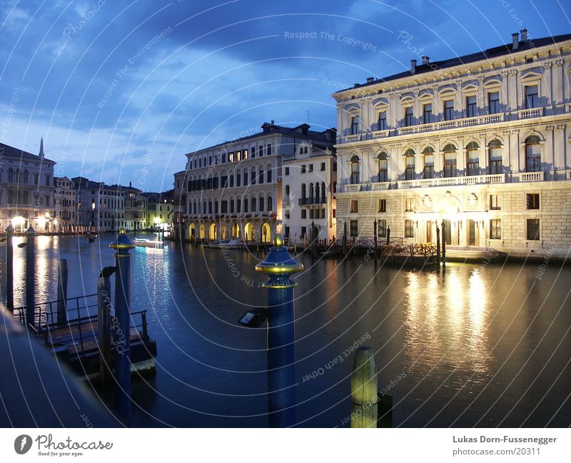 Canal Grane at night Long exposure Europe Canal Grande at night