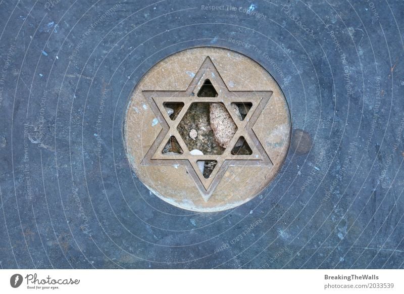 Star of David, Magen David Jewish symbol Stone Metal Old Blue Anticipation Grief Pride Peace Equal Nostalgia Symmetry Tourism Time Destruction Jewish cemetery