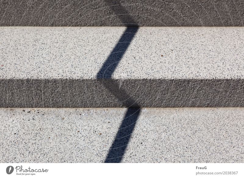 zigzag Stairs Lanes & trails Concrete Line Sharp-edged Shadow Beautiful weather Darken Bright Contrast Exterior shot Day Downward