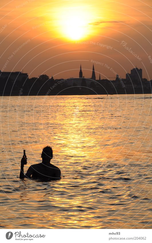 Summer in the City II - Kölsch in...uh on the Rhine Beverage Drinking Cold drink Beer Bottle Joy Vacation & Travel Tourism Trip Summer vacation Night life