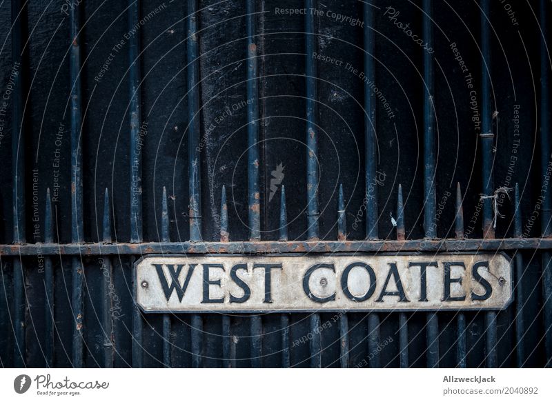 West Coate's baby! Edinburgh Scotland Gate Wall (barrier) Wall (building) Characters Signs and labeling Threat Dirty Dark Thorny Street sign West Coast USA