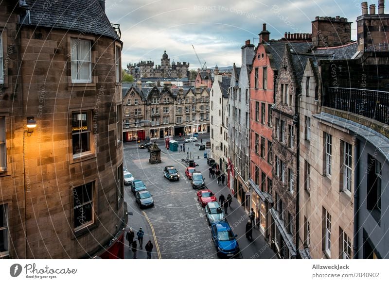 Victoria Street Evening Vacation & Travel Tourism City trip Edinburgh Scotland Capital city Downtown Old town Pedestrian precinct Populated