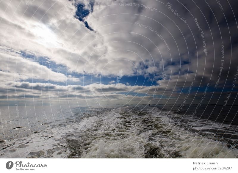 take you on a cruise Environment Nature Landscape Elements Air Water Sky Clouds Summer Climate Weather Beautiful weather Wind Waves North Sea Ocean Driving