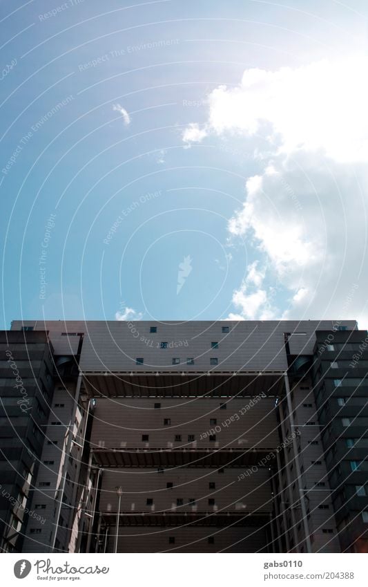 Dormitory I House (Residential Structure) Dream house Sky Clouds Sun Beautiful weather Utrecht Netherlands High-rise Bridge Manmade structures Building