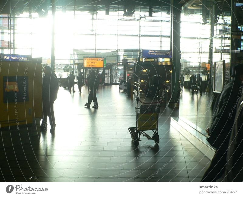 Schiphol Airport Morning Light Stress Narrow Intermediate station Architecture Tourist Human being foreign people I want to go Haste