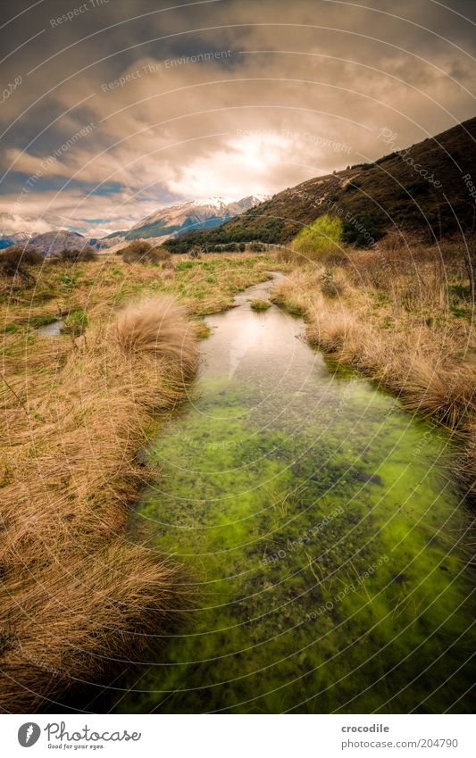 New Zealand 96 Environment Nature Landscape Elements Sky Alps Mountain Peak Snowcapped peak Island Exceptional Arther's Pass Colour photo Exterior shot Deserted