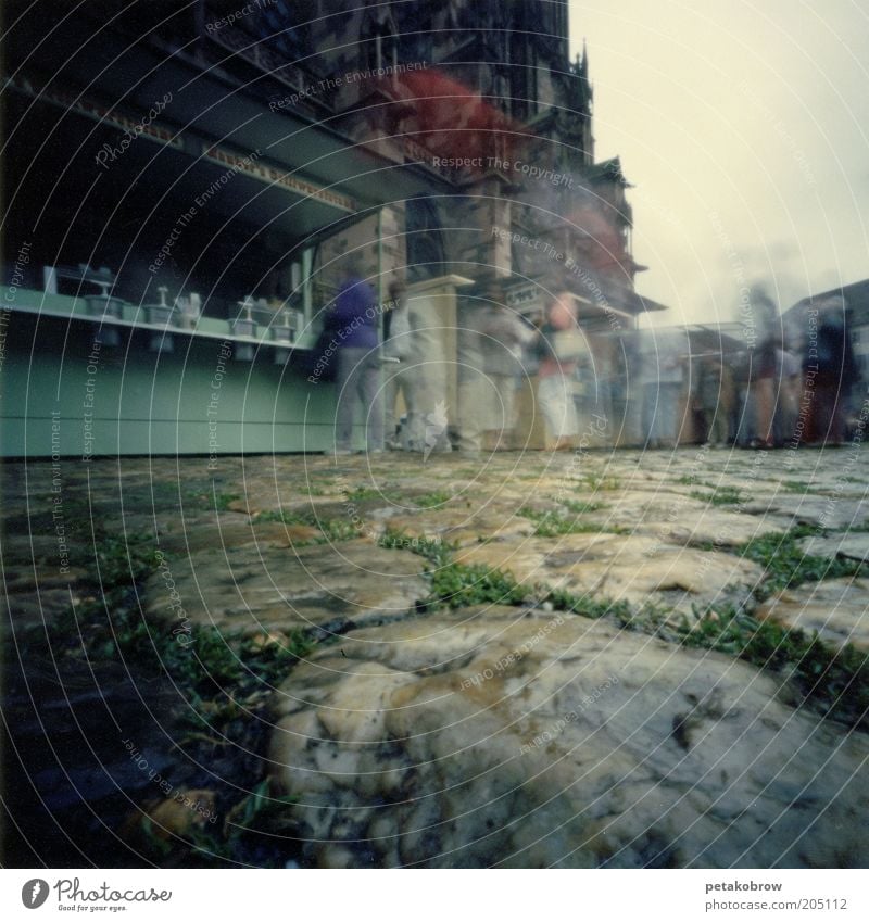 Freiburg, Münsterplatz Landmark munster of freiburg Stone Colour photo Long exposure Motion blur Wide angle Freiburg im Breisgau Church Romanesque style