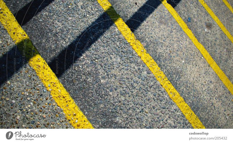 sliding angle Stairs Concrete Sharp-edged Under Yellow Gray Descent Downward Geometry Corner Manmade structures Abstract Line Lined Stripe Colour photo