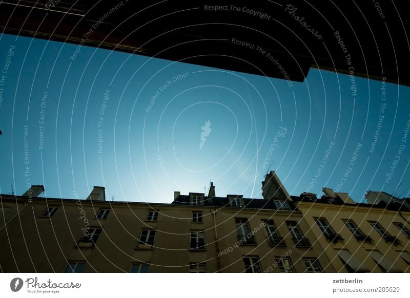 The sky over Paris marais Jewish Quarter France Place des Vosges House (Residential Structure) Facade Sky Blue Beautiful weather Cloudless sky Vacation & Travel