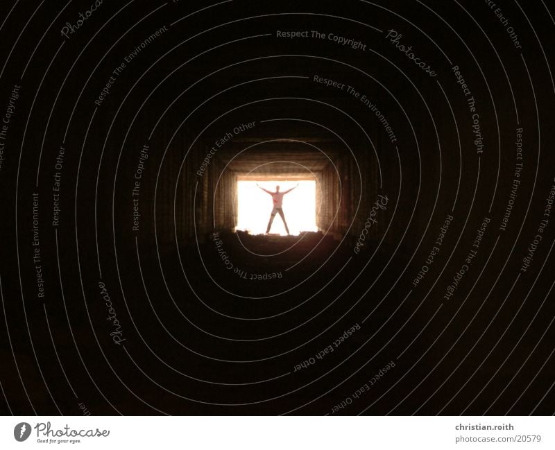 the light Tunnel Black Man Light Human being