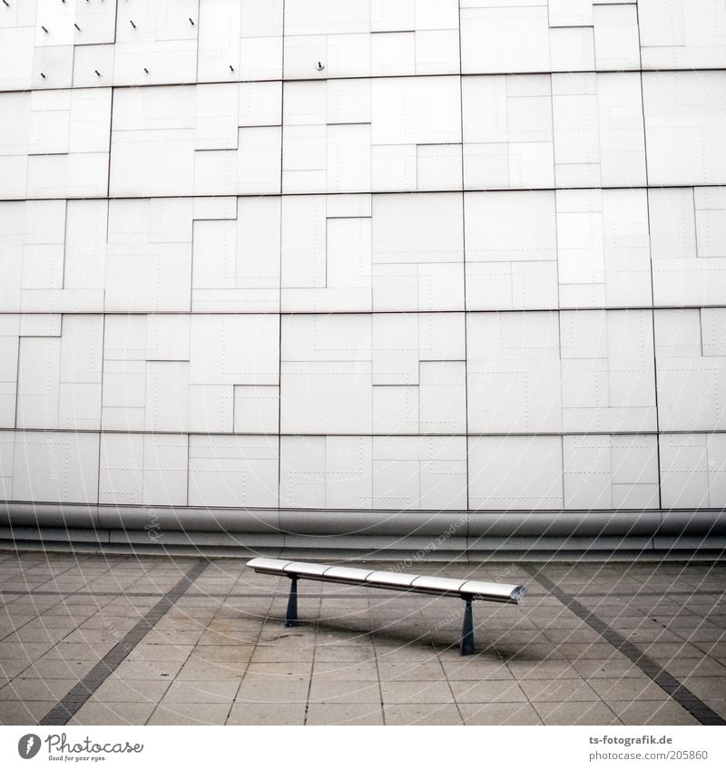 Replacement bench III Bremen Victoria & Albert Waterfront spa park Places Manmade structures Building Bench Wall (barrier) Wall (building) Facade Stone Concrete