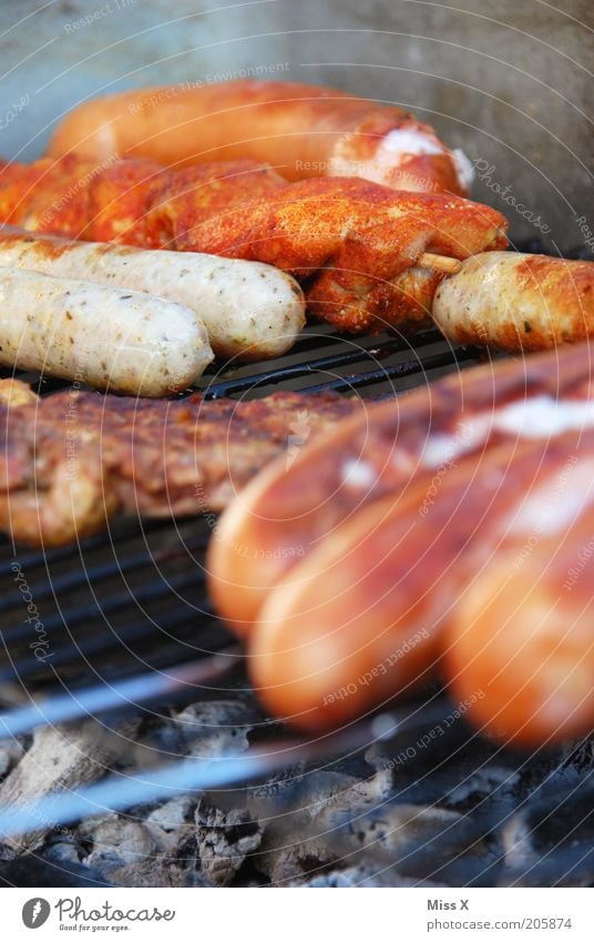 Cheese sausage, pork schnitzel, Nürnberger, chicken skewer... Food Meat Sausage Nutrition Dinner Organic produce Hot Delicious Leisure and hobbies Bratwurst