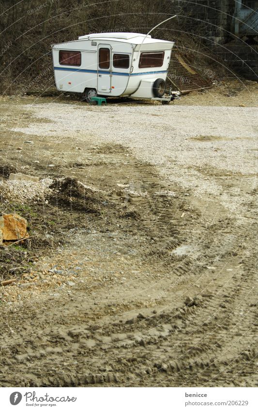 bad camping Caravan Camping Camping site Dirty Loneliness Deserted Scrap metal Old Hermit Lanes & trails Uninhabited Disaster Bad Empty Going Unkempt Mud