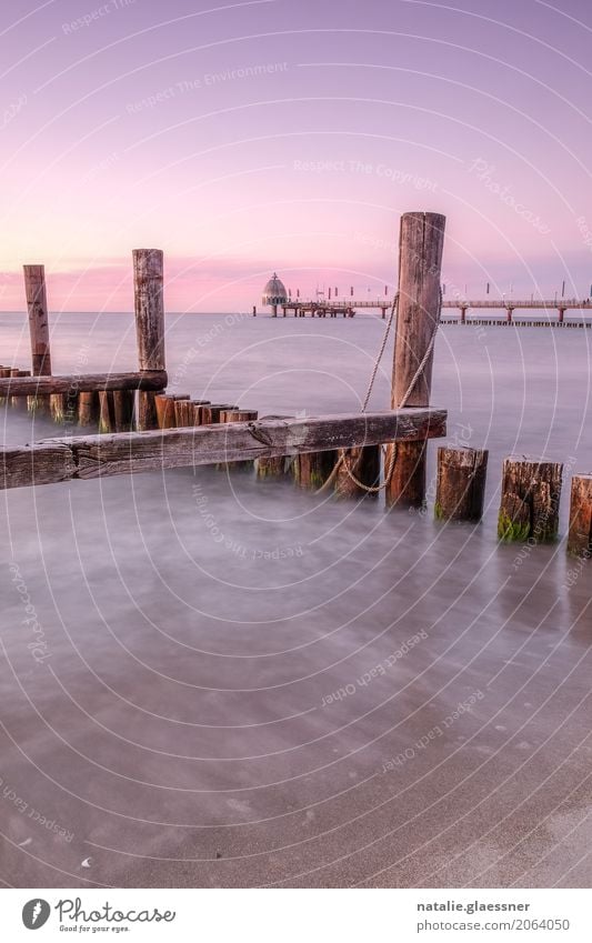 Evening at the beach of Zingst Relaxation Calm Vacation & Travel Tourism Beach Ocean Nature Landscape Water Cloudless sky Sunrise Sunset Coast Baltic Sea