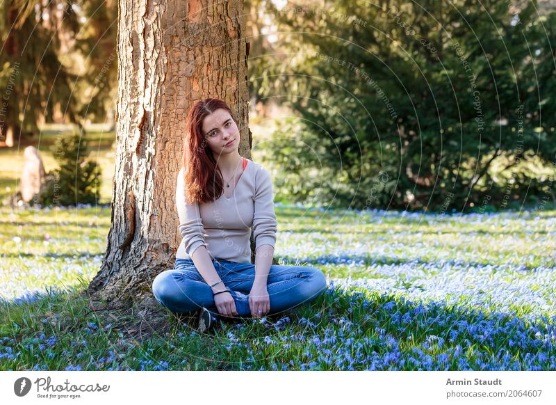 spring portrait Lifestyle Style Joy Happy Healthy Harmonious Well-being Contentment Senses Relaxation Calm Meditation Fragrance Feminine Young woman