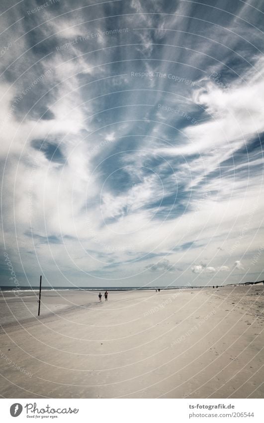 stranded sky Vacation & Travel Tourism Trip Summer Summer vacation Beach Ocean Island Waves Hiking Human being Sky Clouds Horizon Weather Beautiful weather Wind