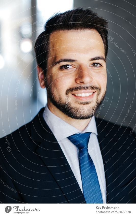 Business portrait of a young man Lifestyle Luxury Elegant Style Face Education Office work Financial Industry Career Success Masculine Man Adults 1 Human being