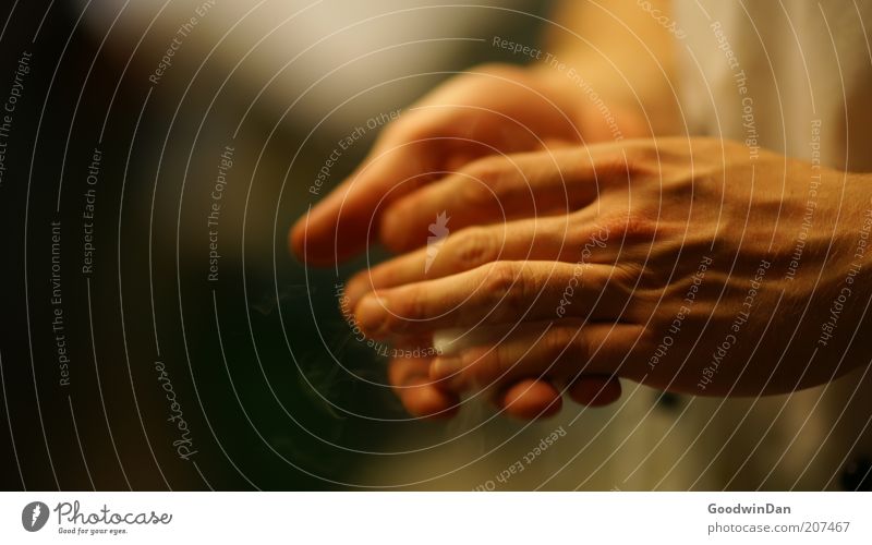 But be careful! Human being Masculine Hand To hold on Moody Attentive Colour photo Interior shot Day Shallow depth of field Central perspective Men`s hand