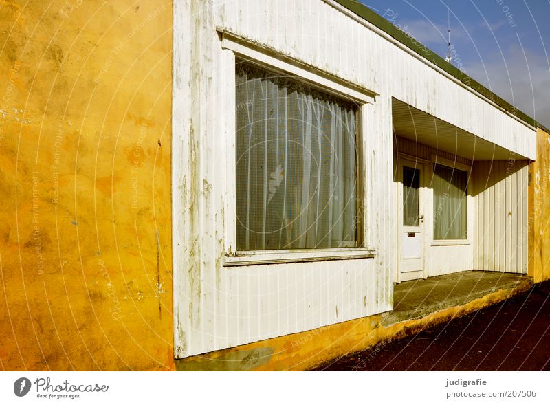 Faroe Islands Tórshavn Føroyar House (Residential Structure) Detached house Hut Manmade structures Building Window Door Yellow Living or residing Curtain