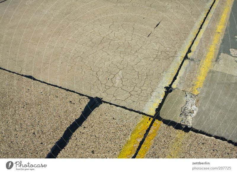 joint Traffic infrastructure Crossroads Lanes & trails Aviation Runway Marker line Seam Tar as folded Structures and shapes Corner Colour Lane markings Line