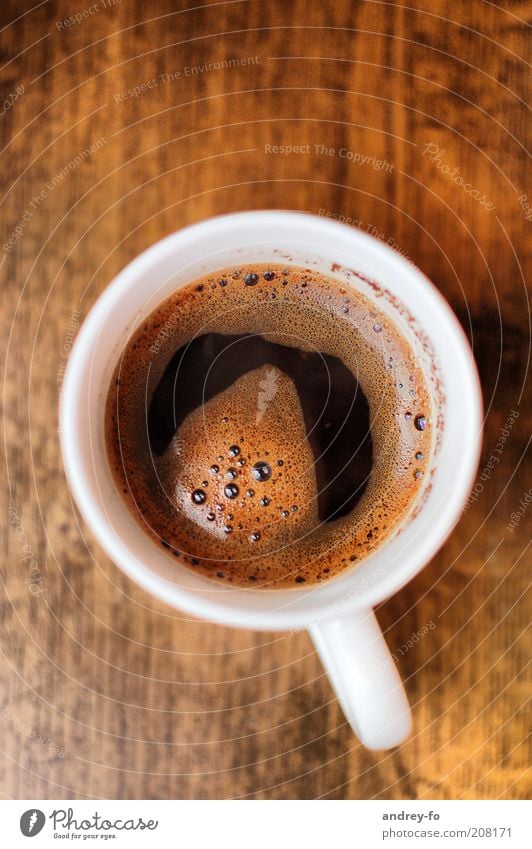 coffee cup Coffee Cup Wood Hot Delicious Brown White Coffee cup Coffee mug Mug Espresso Round Fresh Hot drink Foam Coffee froth Close-up Bubble Nutrition