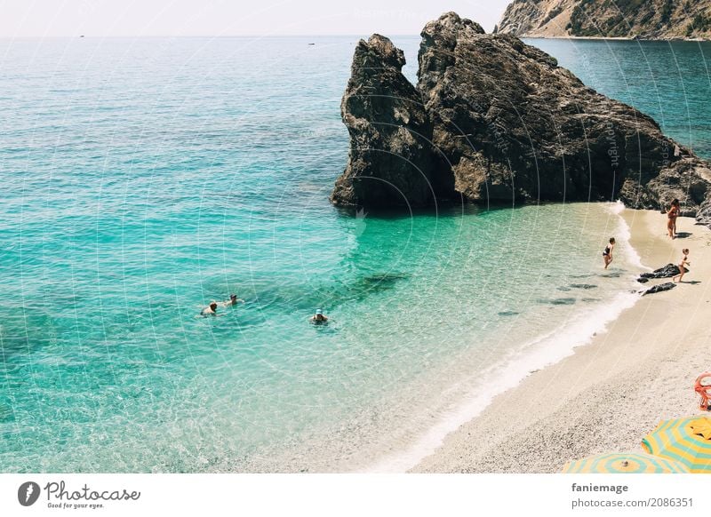 Cinque Terre XXI - Monterosso Lifestyle Nature Landscape Sand Water Rock Waves Coast Ocean Hot Italy Liguria Italian Travel photography Vacation & Travel