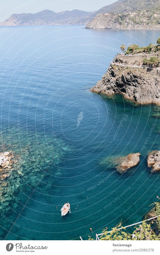 Cinque Terre XXVII Environment Nature Landscape Beautiful weather Waves Coast Ocean Italy Italian Liguria Mediterranean Picturesque Travel photography