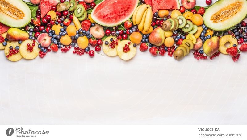 Summer variety of fruit and berries Food Fruit Apple Orange Nutrition Organic produce Vegetarian diet Diet Shopping Style Design Healthy Eating Life Flag