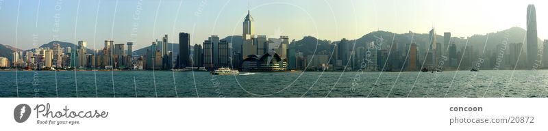 Hong Kong Skyline Panorama High-rise Kowloon Might Morning Ferry Steel Hongkong China Success 2IFC Central Tsim Sha Tsium Star Ferry Gigantic Sun Glass Modern