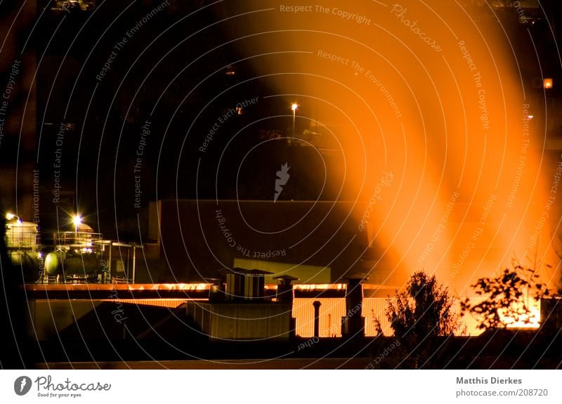 factory Town Deserted Industrial plant Factory Manmade structures Building Esthetic Creepy Dangerous Blaze Steam Smoke Threat Industry Industrial Photography