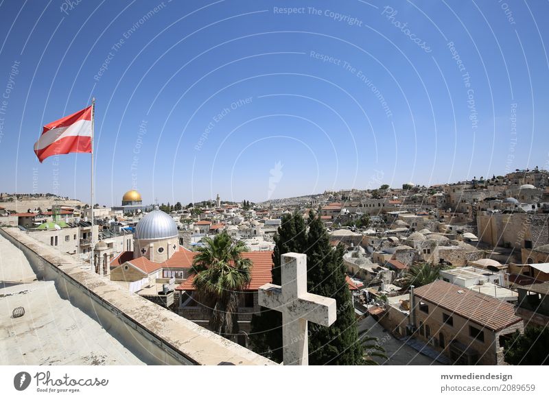 View of the al-Aqsa Mosque Jerusalem Culture Islam Al-Aksa mosque Palestine Israel Austria Hospice Christianity Judaism Crucifix Via Dolorosa Colour photo