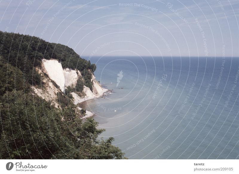 erosion Environment Nature Landscape Elements Water Beautiful weather Coast Baltic Sea Island Rügen Kreidefelsen Limestone rock Jasmund Nationalpark Esthetic