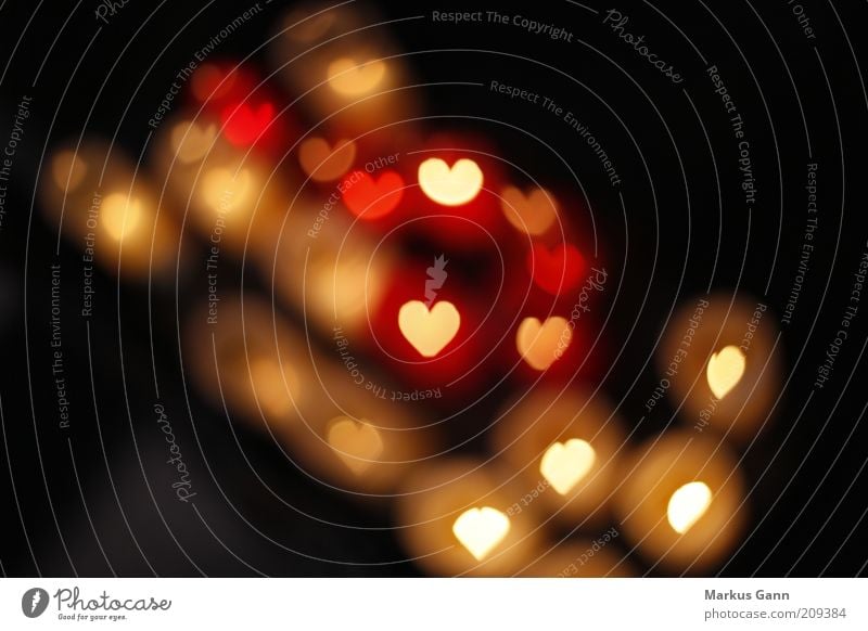 Flying Hearts Sign Emotions Warm-heartedness Sympathy Love Infatuation Romance Red Black Colour photo Interior shot Abstract Deserted Copy Space left