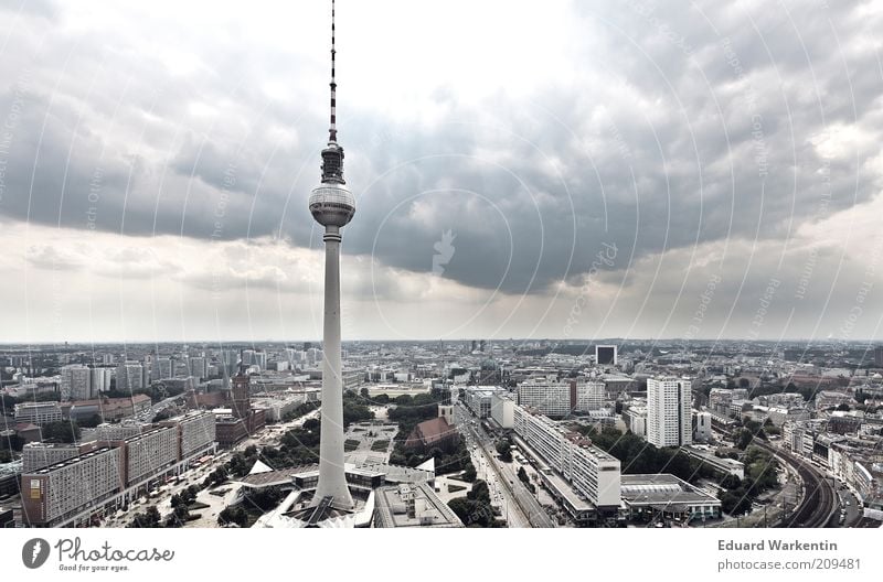 Sky over television tower Capital city Downtown Skyline Overpopulated House (Residential Structure) Tower Manmade structures Building Architecture