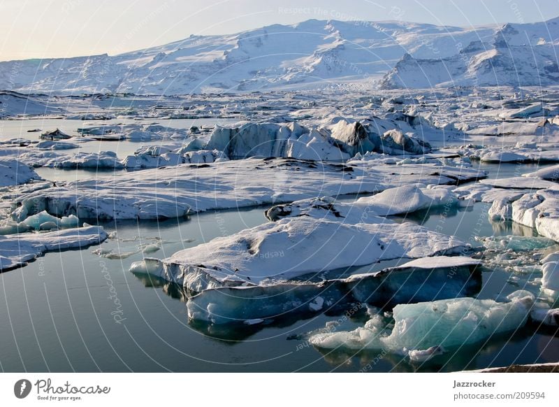 Jökulsarlon Iceland Educational trip Environment Nature Landscape Elements Water Winter Climate Climate change Aurora Borealis Glacier Freedom Colour photo