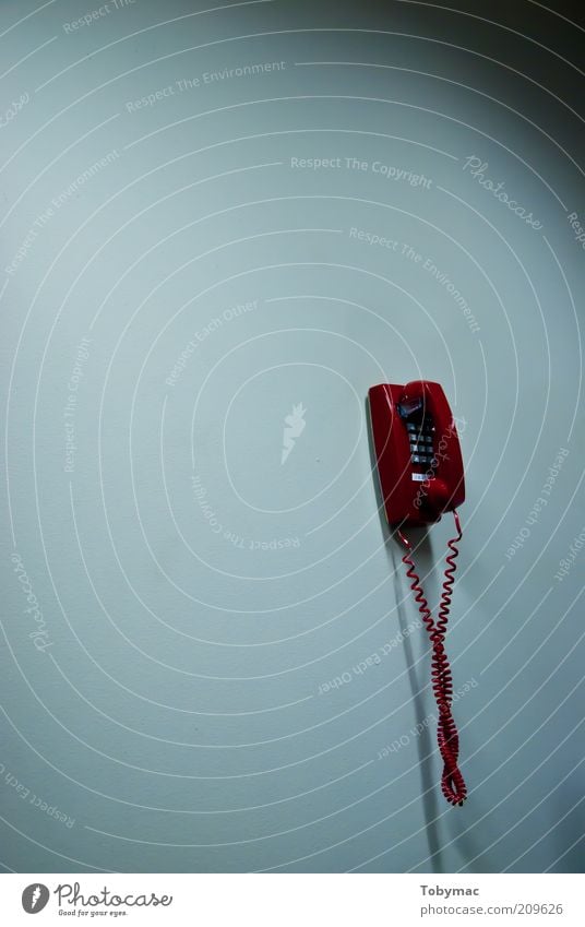 Hold the Line Telephone Communicate Colour photo Interior shot Deserted Copy Space left Neutral Background Artificial light Light Shadow Contrast