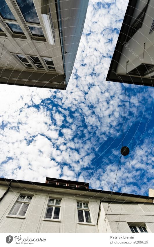 Look in the sky Environment Air Clouds Summer Climate Climate change House (Residential Structure) Manmade structures Building Architecture Window Looking Moody