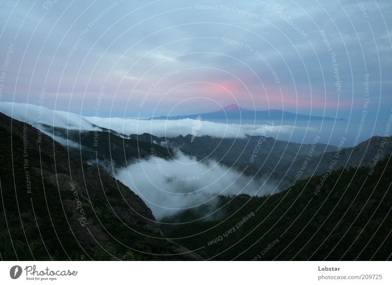 Stairway to heaven Landscape Sky Sunrise Sunset Summer Weather Fog Volcano Emotions Calm Longing Wanderlust Esthetic Inspiration Optimism Spirituality