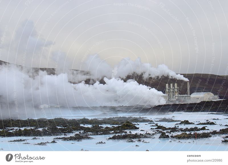 Blue Lagoon Iceland Steam Azure blue Hot Lava Europe Water eco-energy