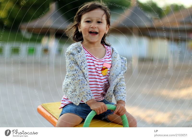 Happy girl playing Lifestyle Leisure and hobbies Playing Children's game Parenting Education Kindergarten School Schoolyard Schoolchild Human being Parents