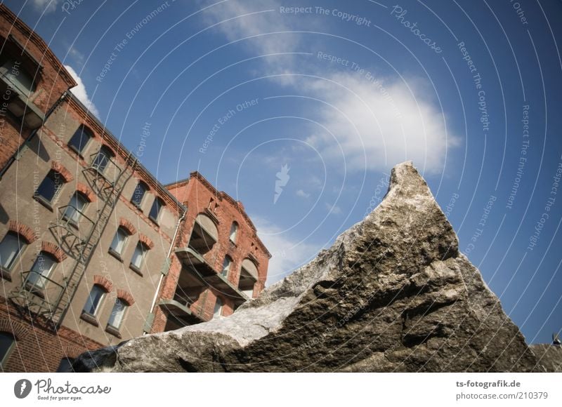 Lowland Tyrolean Sky Clouds Hill Rock House (Residential Structure) Industrial plant Factory Ruin Harbour Manmade structures Building Storehouse Wall (barrier)