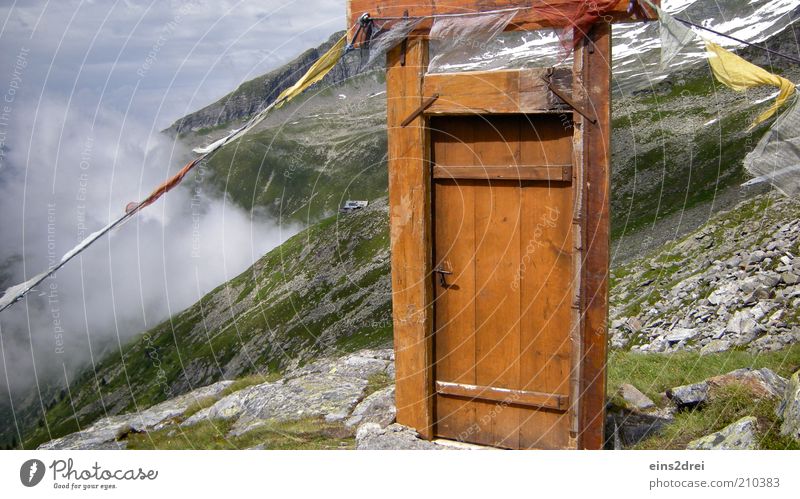 Heaven's Gate Calm Adventure Far-off places Freedom Mountain Hiking Room Art Work of art Nature Landscape Elements Clouds Fog Alps Canyon Door Lanes & trails