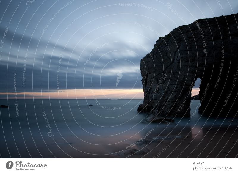 The way to peace Vacation & Travel Far-off places Beach Ocean Brittany Morbihan La Côte sauvage Nature Landscape Water Sky Clouds Horizon Rock Bay