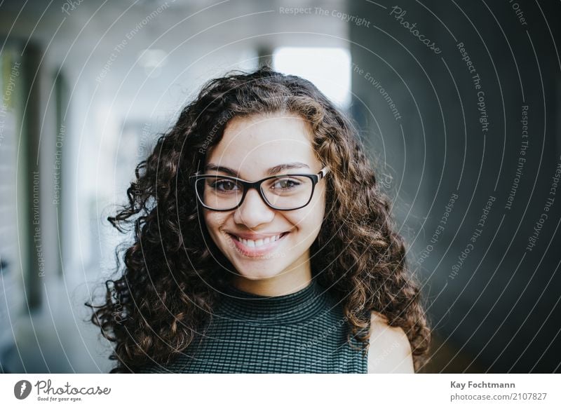 Smiling dark-haired woman Joy luck already Hair and hairstyles Education Science & Research Study University & College student Work and employment office