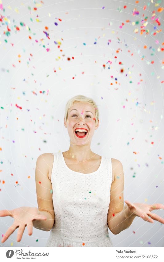 #A# Confetti rain Art Work of art Esthetic Woman Many Multicoloured Joy Surprise Bonfire Gift Comical Funster The fun-loving society Party mood Birthday