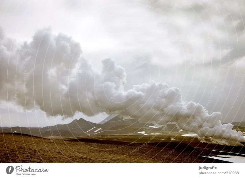 Iceland Environment Nature Landscape Elements Earth Sky Clouds Climate Hill Mountain Volcano Krafla Exceptional Threat Dark Fantastic Gigantic Hot Natural Wild