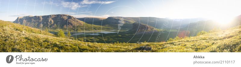 Rappadalen Wilderness Panorama, Sarek Harmonious Senses Relaxation Calm Meditation Vacation & Travel Trip Adventure Mountain Hiking Nature Landscape Sky Summer